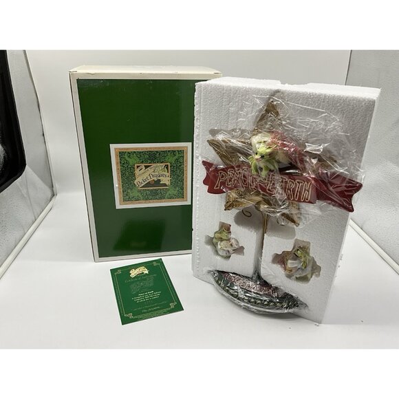Pocket Dragon ""Peace on Earth" Tree Topper Limited Edition Christmas Collectibl - Picture 11 of 11